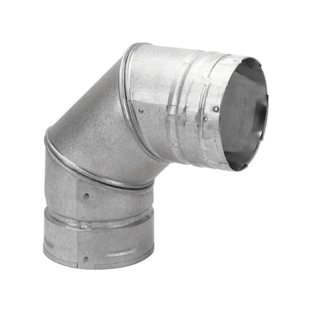 B & K DuraVent 3 in. D X 3 in. D 90 deg Galvanized Steel Stove Pipe Elbow 3PVL-E90R